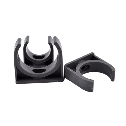 PVC-Rohrhalter, Kunststoff-Rohrverschraubung, 10-80 Stücke 20mm-50mm PVC-Rohrschelle U-Typ Rohrband Gartenbewässerung Wasseranschluss Aquarium Adapter Clip Pipeline(80pcs,20mm) von MEYINGOU