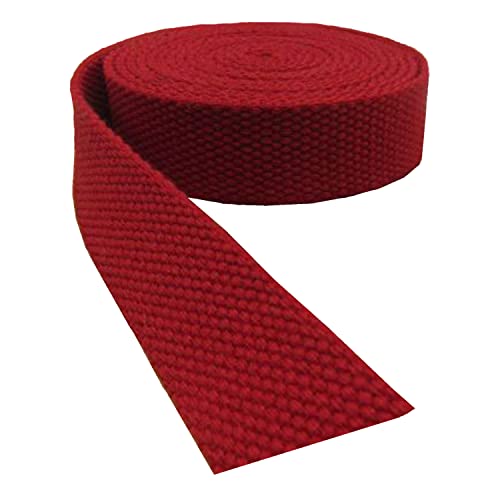 Polypropylen-Gurtband, Baumwoll-Gurtband for Taschen, Leine, Kunsthandwerk, Zubehör, mehrfarbig, Größen variieren, 9 Meter(Red,20 mm) von MEYINGOU