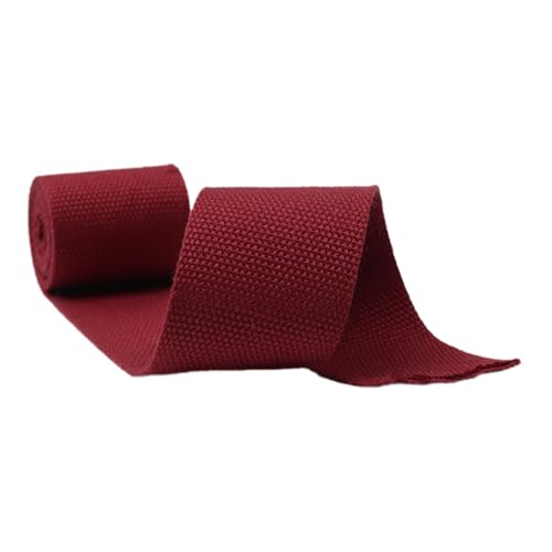 Polypropylen-Gurtband, Gurtbänder aus Polyester-Baumwolle, 20–50 mm, mehrfarbig, 9 Meter/Rolle(Dark Red,20 mm) von MEYINGOU