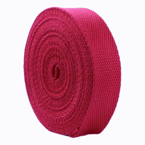 Polypropylen-Gurtband, Gurtbänder aus Polyester-Baumwolle, 4,5 m, for Taschen, Basteln, Nähen, mehrfarbig, mehrere Größen(Dark Red,20 mm) von MEYINGOU