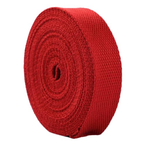 Polypropylen-Gurtband, Gurtbänder aus Polyester-Baumwolle, 4,5 m, for Taschen, Basteln, Nähen, mehrfarbig, mehrere Größen(Red,20 mm) von MEYINGOU