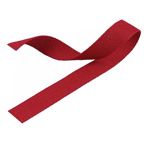 Polypropylen-Gurtband, Gurtband aus Polyester-Baumwolle, 2,5 cm x 4,5–45 m, 1,3 mm Dicke, mehrfarbig, mehrere Größen(Red,20 yard) von MEYINGOU