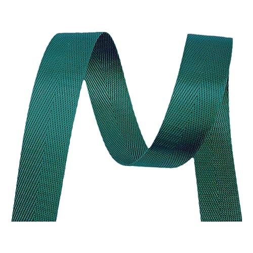 Polypropylen-Gurtband, Nylon-Gurtband, 2,5 cm Breite, mehrfarbig, mehrere Größen for Rucksack-Fracht-Haustier-Leine(Dark Green,5 yard) von MEYINGOU