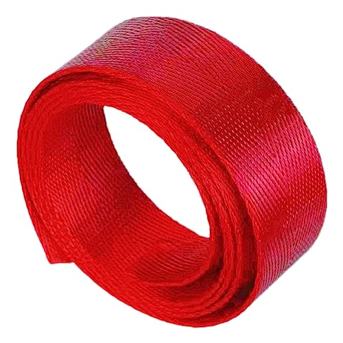 Polypropylen-Gurtband, Nylon-Gurtband, 25 mm (1 Zoll) Breite, mehrfarbig, 5–20 Yard Länge for Taschengurte, DIY-Basteln(Red,20 yard) von MEYINGOU