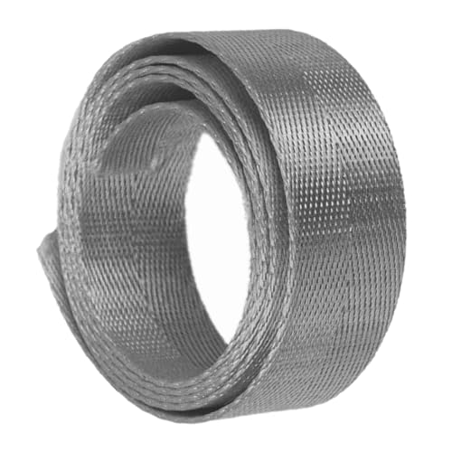 Polypropylen-Gurtband, Nylon-Gurtband, 3,8 cm breit, mehrfarbig, 5, 10, 20 Yards(Grey,20 yards) von MEYINGOU