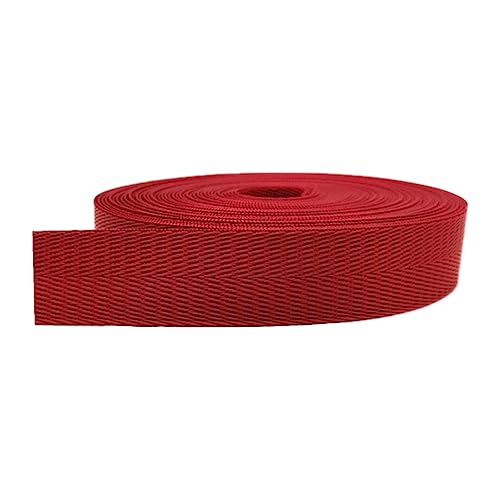 Polypropylen-Gurtband, Nylon-Gurtband, 38 mm, Fischgrätenmuster, mehrfarbig, mehrere Größen for Indoor- und Outdoor-Ausrüstung, DIY-Basteln(Red,5 yard) von MEYINGOU