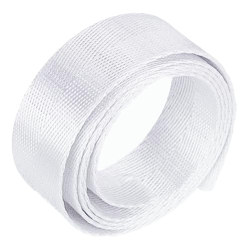 Polypropylen-Gurtband, Nylon Gurtband 38mm Fischgrät Tasche Strap 5-20 Yard Multicolor DIY Handwerk Reparatur(White,5 yard) von MEYINGOU