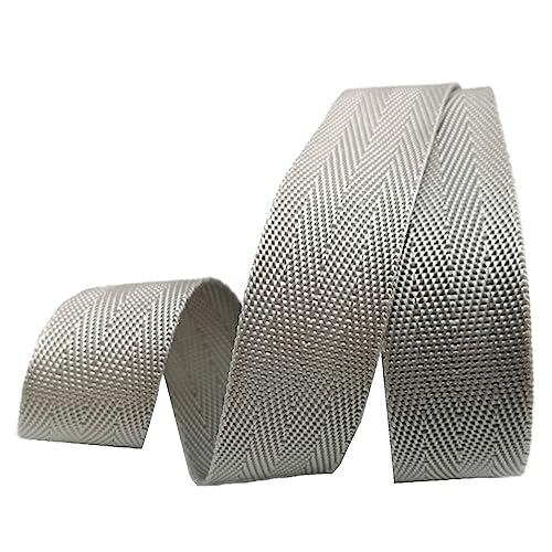 Polypropylen-Gurtband, Polypropylen-Gurtband, 25 mm (1 Zoll) breit, 5/10/20 Yard Länge, mehrfarbig, mehrere Größen(Grey,10 yard) von MEYINGOU