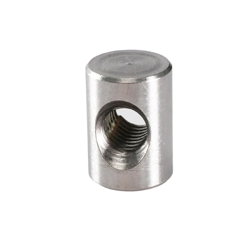 Zylindermuttern, Schlitzmutter, 10PCS Barrel Schrauben Kreuz Dübel Schlitz Armaturen Bett Oder Stuhl Horizontale Loch Mutter(M4x10) von MEYINGOU