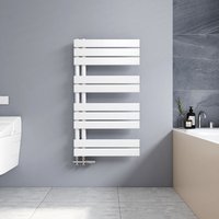 Handtuchtrockner 899x500mm Weiß Unregelmäßiger Badheizkörper, Design Seitenanschluss 441W Warmwasser-Handtuchheizkörper - Meykoers von MEYKOERS