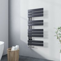 Meykoers - Badheizkörper Anthrazit 899x400mm Flach Handtuchheizkörper Seitliche Öffnung, Design Seitenanschluss, Warmwasser-Handtuchwärmer 399W von MEYKOERS