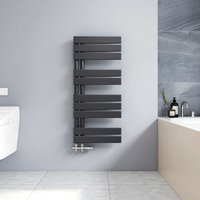 Badheizkörper Asymmetrie Handtuchtrockner Paneel Seitenanschlusss Heizkörper 899x400mm Anthrazit Hantuchwärmer 399 Watt - Meykoers von MEYKOERS