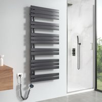 Meykoers - Badheizkörper Elektrisch Asymmetrie Design Handtuchtrockner 1385 x 600 mm Anthrazit Flach Handtuchheizkörper 800W - Linken Anschluss Meykoers - Badheizkörper Elektrisch Asymmetrie Design Handtuchtrockner 1385 x 600 mm Anthrazit Flach Handtuchheizkörper 800W - Linken Anschluss von MEYKOERS