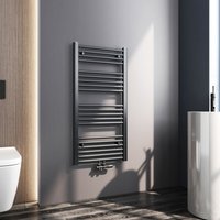 Meykoers - Badheizkörper Handtuchtrockner Anthrazit 100x50cm Heizkörper Mittelanschluss Handtuchwärmer 427 Watt von MEYKOERS