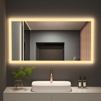 Badspiegel mit Beleuchtung 120x60 Badezimmerspiegel Warmweiß led Energie Wandspiegel - Meykoers von MEYKOERS