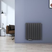 Meykoers Heizkörper Design Flachheizkörper 63x62cm Horizontal Einzelne Schicht Seitenanschluss 450W - 630x620mm Einlagig Anthrazit Radiator von MEYKOERS