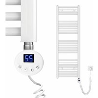 Elektrischer Handtuchtrockner Weiß Badheizkörper mit 500W digital Thermostat 120x40cm Weiß Badheizkörper - Meykoers von MEYKOERS