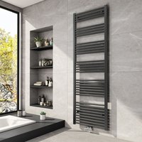 Badheizkörper 1800x600mm Design Heizkörper anthrazit Vertikal Handtuchheizkörper Mittelanschluss 860 Watt - Meykoers von MEYKOERS