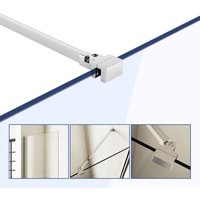 500mm Haltestangen für Duschwand, 180°drehbar, Chrom Stabilisationsstange für 5-6mm Walk In duschwände - Meykoers von MEYKOERS