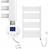 Elektrischer Handtuchtrockner Weiß Badheizkörper mit 500W digital Thermostat 100x60cm Weiß Badheizkörper - Meykoers von MEYKOERS