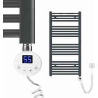 Elektrischer Handtuchtrockner mit 500W digital Thermostat 100x50cm Anthrazit Badheizkörper - Meykoers von MEYKOERS