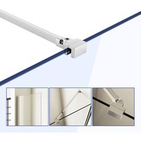 Haltestange für Duschwand Stabilisator mit Gelenk flexibel 180°drehbar 500mm für Glasstärke 5-6mm - Meykoers von MEYKOERS