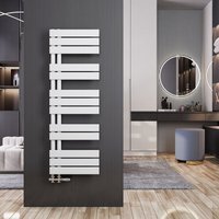 Paneelhandtuchhalter 1176x400mm Weiß Warmwasser-Handtuchwärmer Asymmetrische Öffnung 494W Seitenanschluss Handtuchheizkörper - Meykoers von MEYKOERS