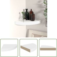 Mezheng - The Living Store Eck-Schweberegal Weiß 25x25x3,8 cm mdf - Eckwandregal - Wandschrank - Regal Weiß - Wohnraumgestaltung - Aufbewahrungssystem von MEZHENG