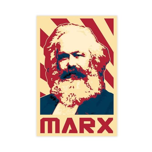 MEZUMI Karl Marx Propaganda Retro Leinwand Poster Schlafzimmer Dekor Sport Landschaft Büro Zimmer Dekor Geschenk ungerahmt 60 x 90 cm von MEZUMI