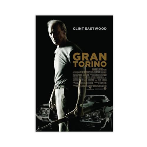 MEZUMI Leinwandposter Gran Torino, Schlafzimmer, Dekoration, Sport, Landschaft, Büro, Raumdekoration, Geschenk, ungerahmt, 50 x 75 cm von MEZUMI