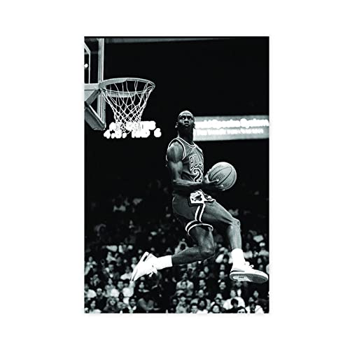 MEZUMI Michael Jordan Leinwand-Poster, Wandkunst, Dekordruck, Bild, Gemälde für Wohnzimmer, Schlafzimmer, Dekoration, ungerahmt, 40 x 60 cm von MEZUMI