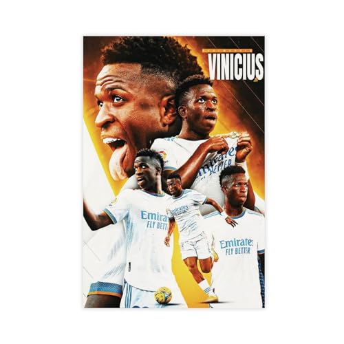 MEZUMI VinIcius Jr 1 Leinwand-Poster, Schlafzimmer-Dekor, Sportlandschaft, Büro, Raumdekoration, Geschenk, ungerahmt, 40 x 60 cm von MEZUMI