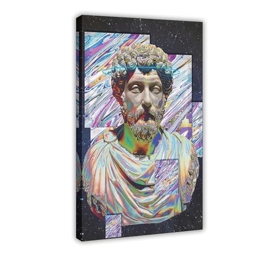 Marcus Aurelius Portraits Kunst Leinwand Poster Schlafzimmer Dekor Sport Landschaft Büro Zimmer Dekor Geschenk Rahmenstil 30 x 45 cm von MEZUMI