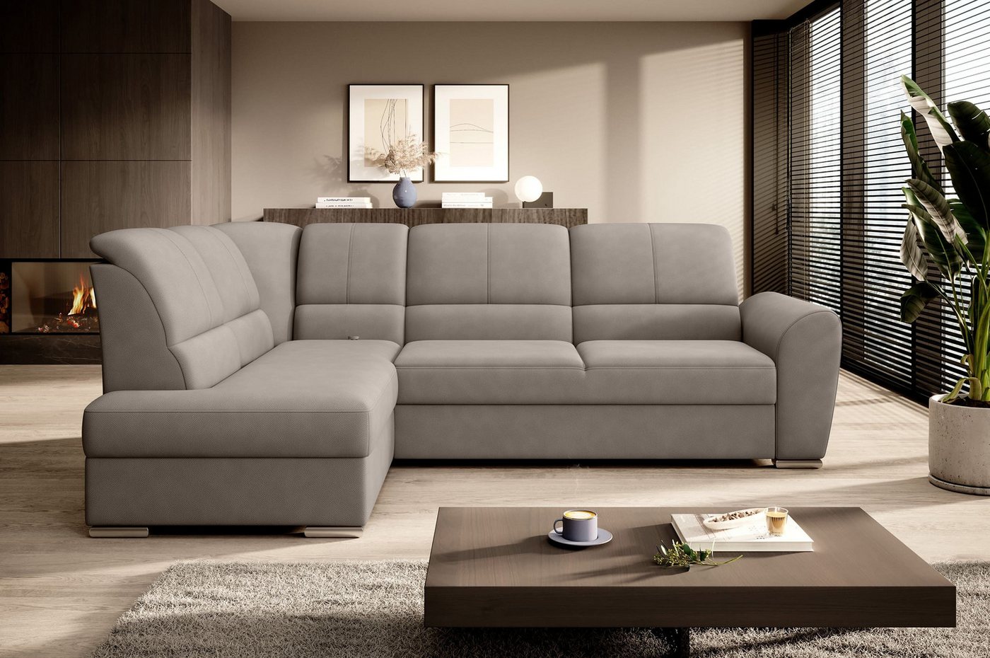MF Design Polsterecke Silver, mit Bettfunktion von MF Design