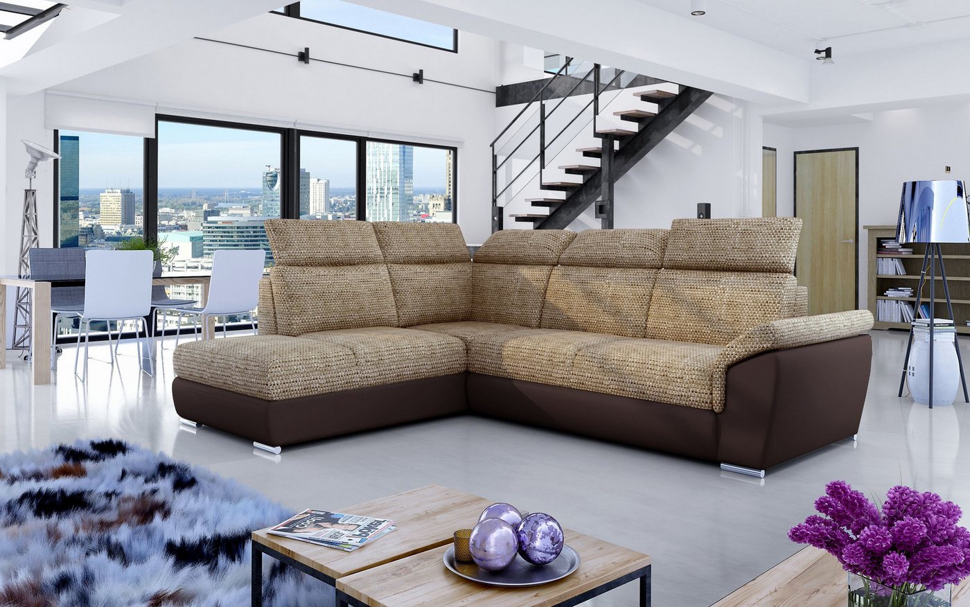 MF Design Polsterecke Toretto, mit Bettfunktion von MF Design