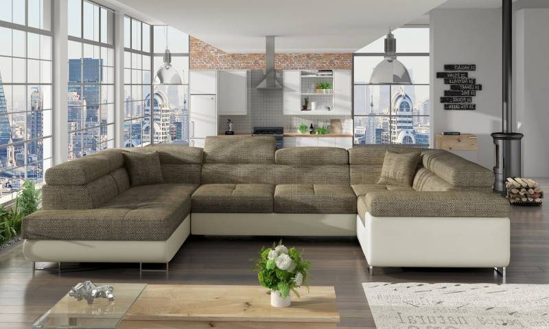 MF Design Wohnlandschaft Lavin, mit Bettfunktion von MF Design