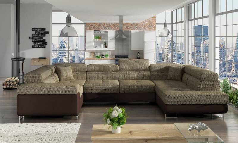 MF Design Wohnlandschaft Lavin, mit Bettfunktion von MF Design