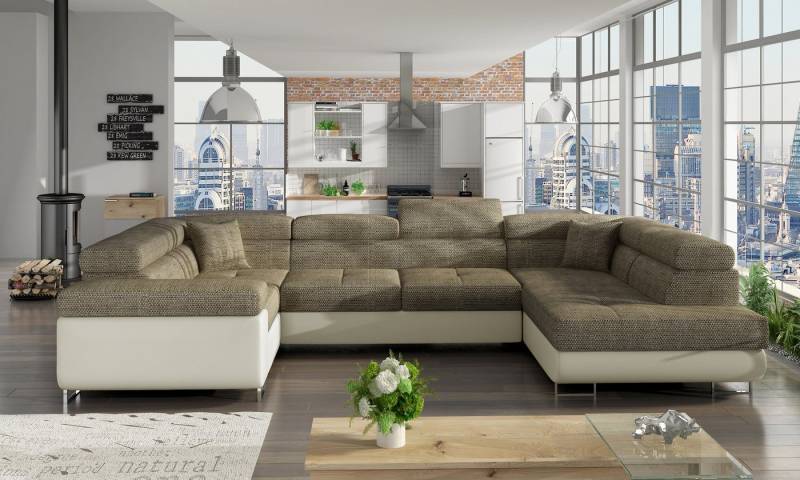 MF Design Wohnlandschaft Lavin, mit Bettfunktion von MF Design