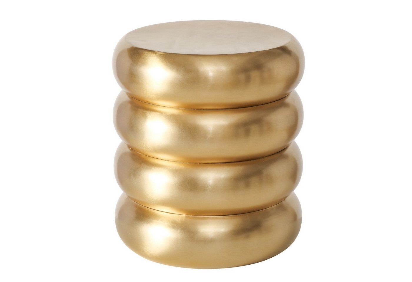 MF Beistelltisch Design Beistelltisch Lior Rund Gold Metall Handarbeit 37 cm (1-St) von MF
