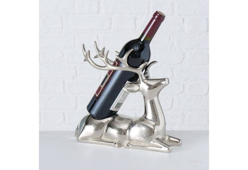 MF Dekoobjekt Flaschenträger Xadus – Kunstvoller Hirsch aus Aluminium MF Dekoobjekt Flaschenträger Xadus – Kunstvoller Hirsch aus Aluminium von MF