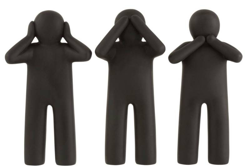MF Dekoobjekt P'tit Maurice Sehen/Hören/Schweigen, Poly Schwarz Large, 3 Sortiert - MF Dekoobjekt P'tit Maurice Sehen/Hören/Schweigen, Poly Schwarz Large, 3 Sortiert - von MF