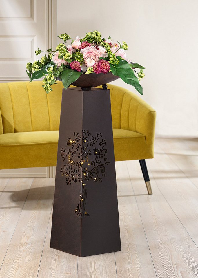 MF Dekoschale Schalenständer Lebensbaum Metall Braun Baum Höhe 95cm (1 St) von MF