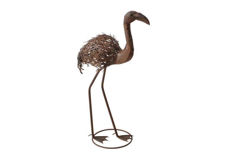 MF Gartenfigur Metallfigur Flamingo Liora Dunkelbraun Outdoor Deko Handmade 85cm, (1 St) von MF