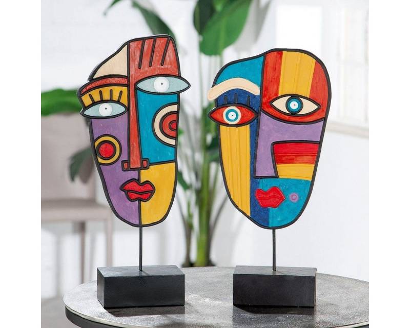 MF Skulptur 2-er Set Skulptur Gesicht "Abstrakt" Moderne Kunst von MF
