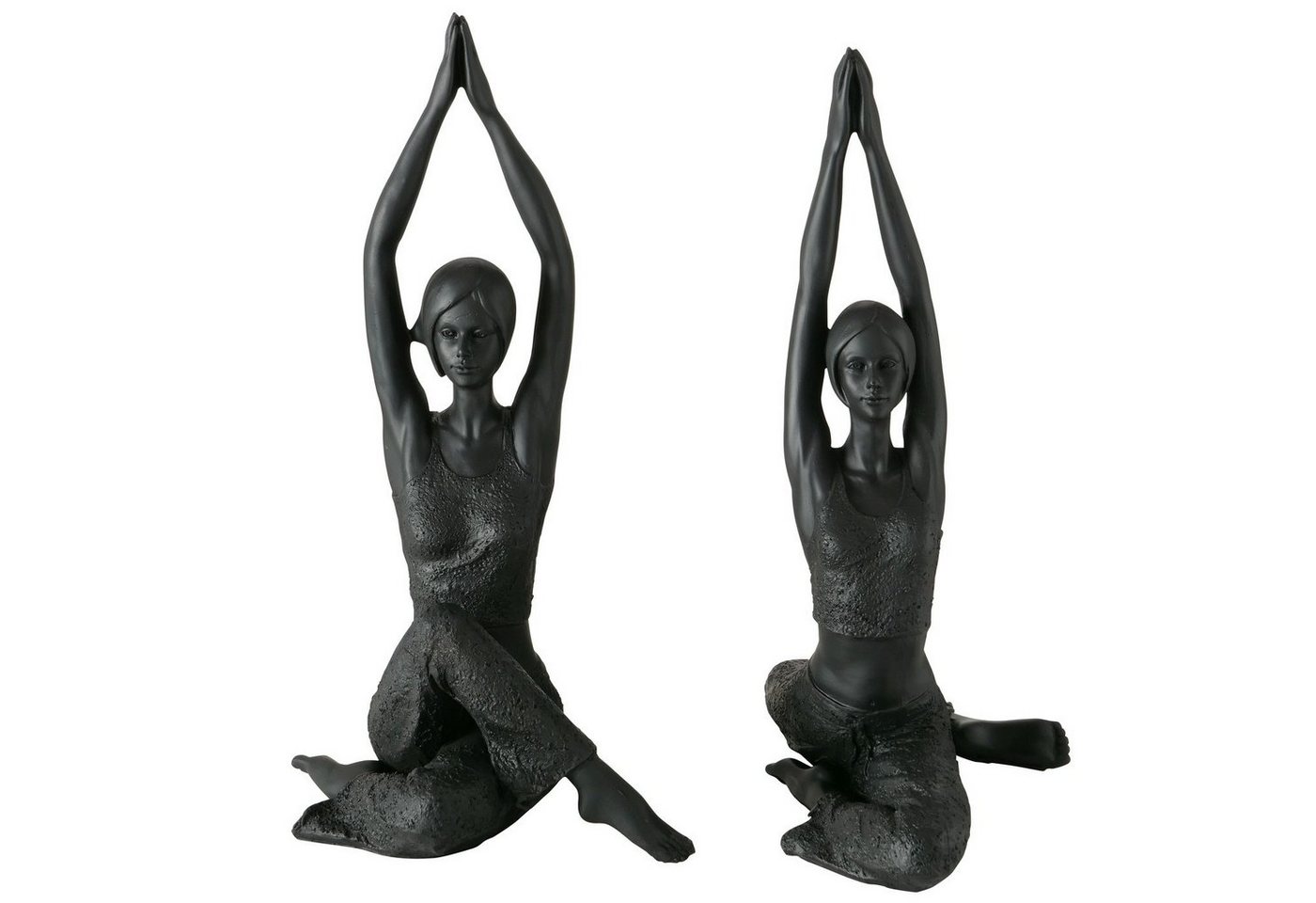 MF Skulptur 2er Set Yoga 'Asana' - Yoga Skulpturen in Sitzposition, 40cm von MF