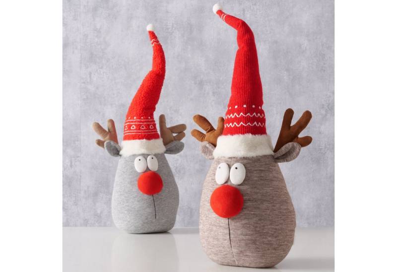 MF Türstopper Weihnachtlicher Türstopper Rudi im 2er Set Rentier roter Zipfelmütze (2 St) von MF