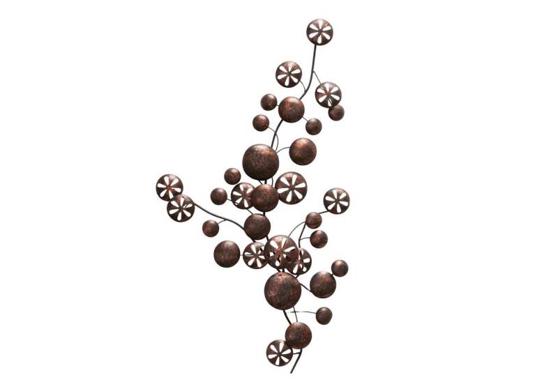 MF Wanddekoobjekt Metall Wanddeko Blütenzweig – Kunstvolle Wandgestaltung in Braun (1 St) von MF