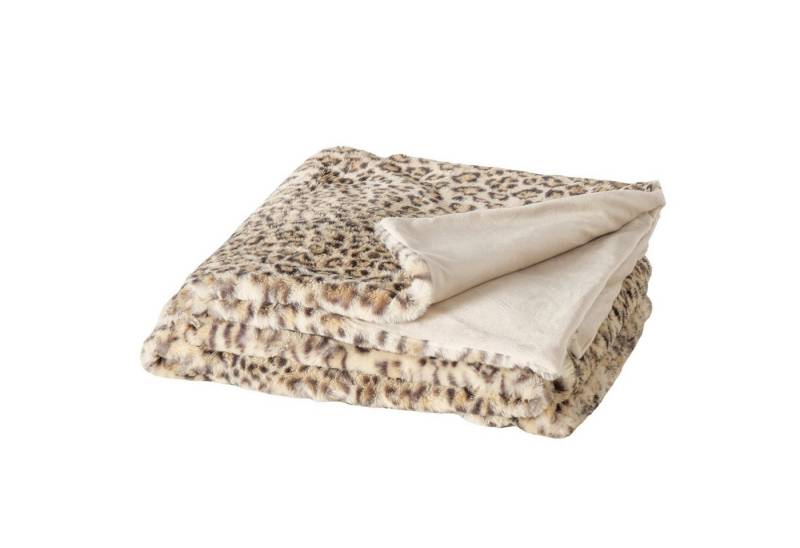 Wohndecke Kuscheldecke Savanna Leopardenmuster 200x150cm Plüschoptik, MF von MF