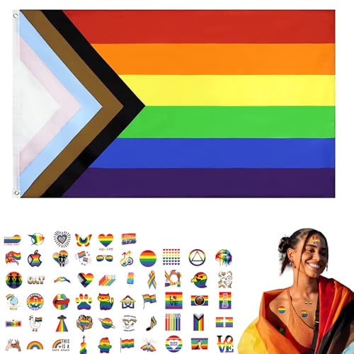 Progress Pride Flag Set Progress Pride Flag Sticker Set, Regenbogen Flagge Perfektes Präsent und Dekoration für LGBTQ und Pride Events Pride Regenbogen Flagge Sticker Set Progress Pride Flag Set Progress Pride Flag Sticker Set, Regenbogen Flagge Perfektes Präsent und Dekoration für LGBTQ und Pride Events Pride Regenbogen Flagge Sticker Set von MFCGHXR