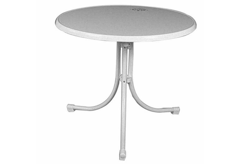 MFG Freizeitmöbel Gartentisch Boulevard-Tisch Ø 85 cm, Sevelit-Tischplatte, weiß Stahlrohrgestell MFG Freizeitmöbel Gartentisch Boulevard-Tisch Ø 85 cm, Sevelit-Tischplatte, weiß Stahlrohrgestell von MFG Freizeitmöbel
